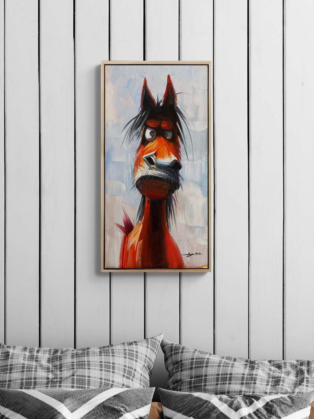 Meraklı At Yağlı Boya Tablosu