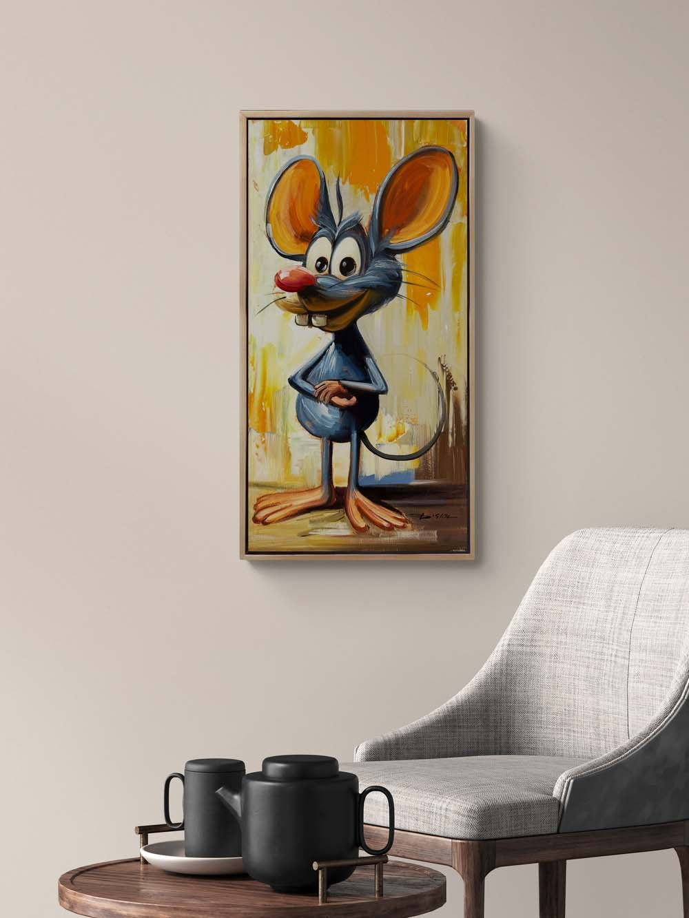 Peynir Avcısı Yağlı Boya Tablosu