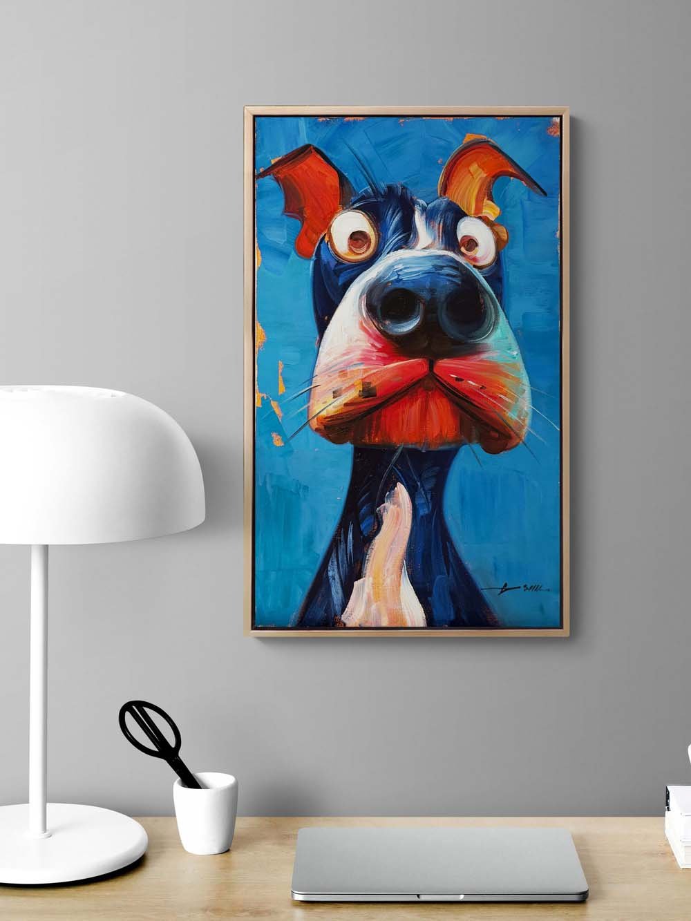 Meraklı Burun Yağlı Boya Tablosu