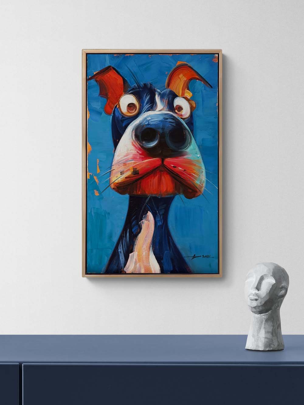 Meraklı Burun Yağlı Boya Tablosu