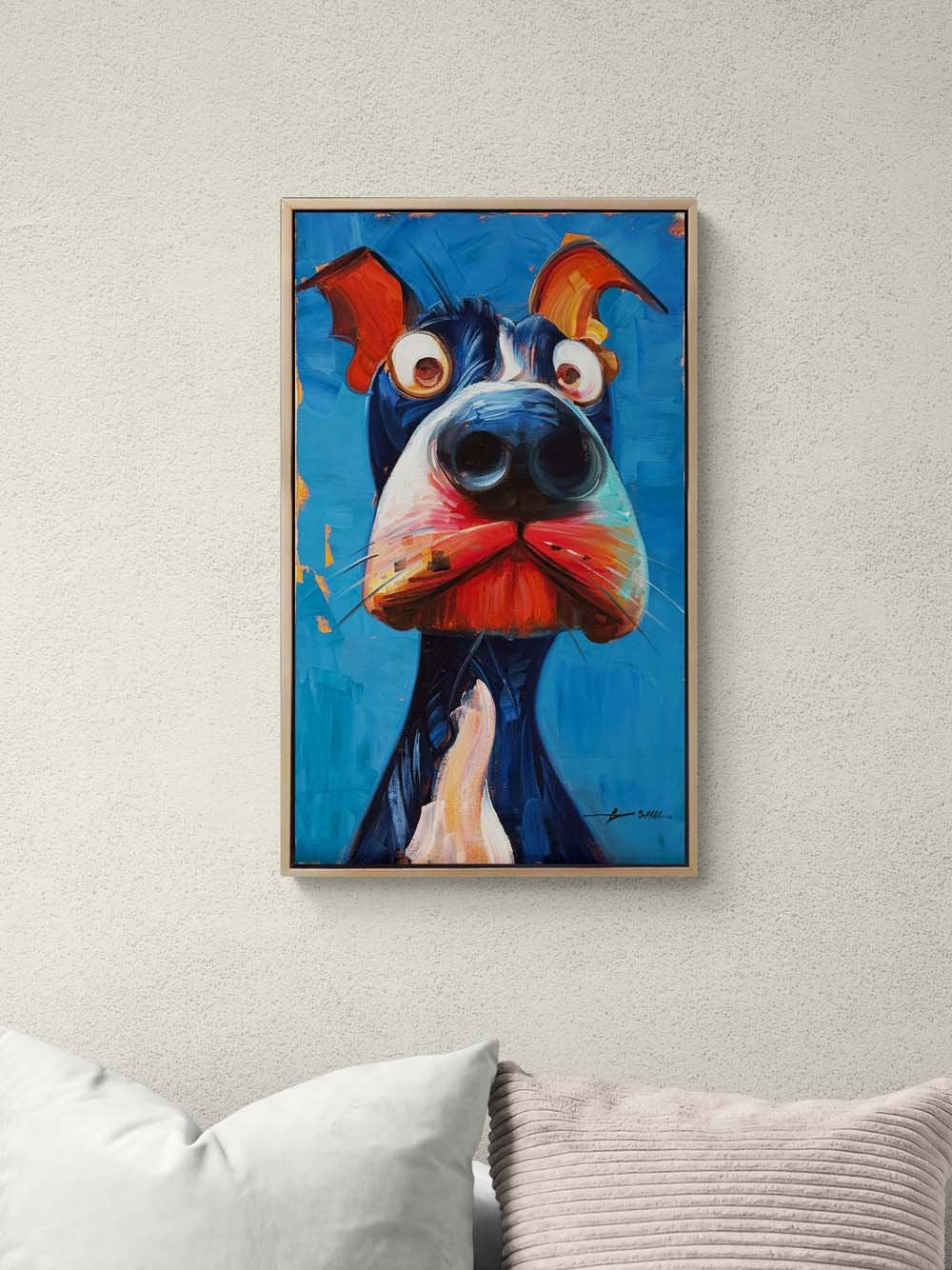 Meraklı Burun Yağlı Boya Tablosu