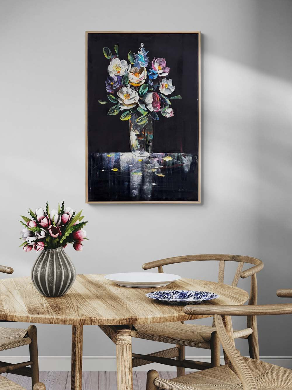 Vazoda Renk Cümbüşü Yağlı Boya Tablosu