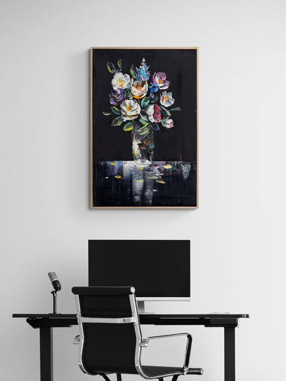 Vazoda Renk Cümbüşü Yağlı Boya Tablosu