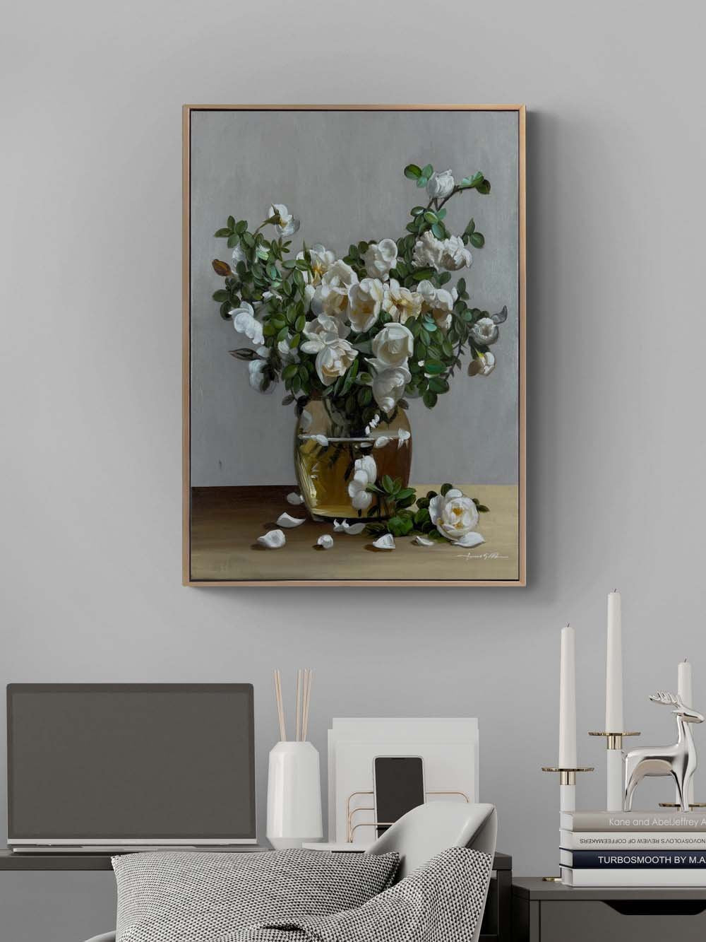 Manolya ve Işık Yağlı Boya Tablosu