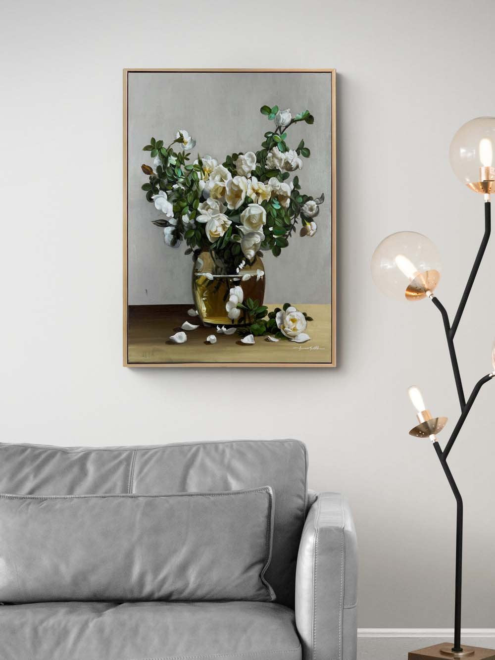 Manolya ve Işık Yağlı Boya Tablosu