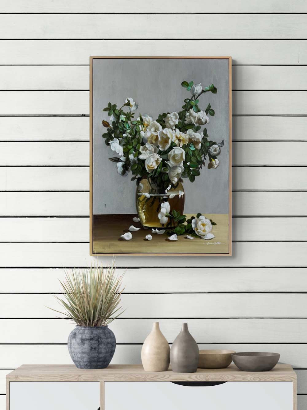 Manolya ve Işık Yağlı Boya Tablosu