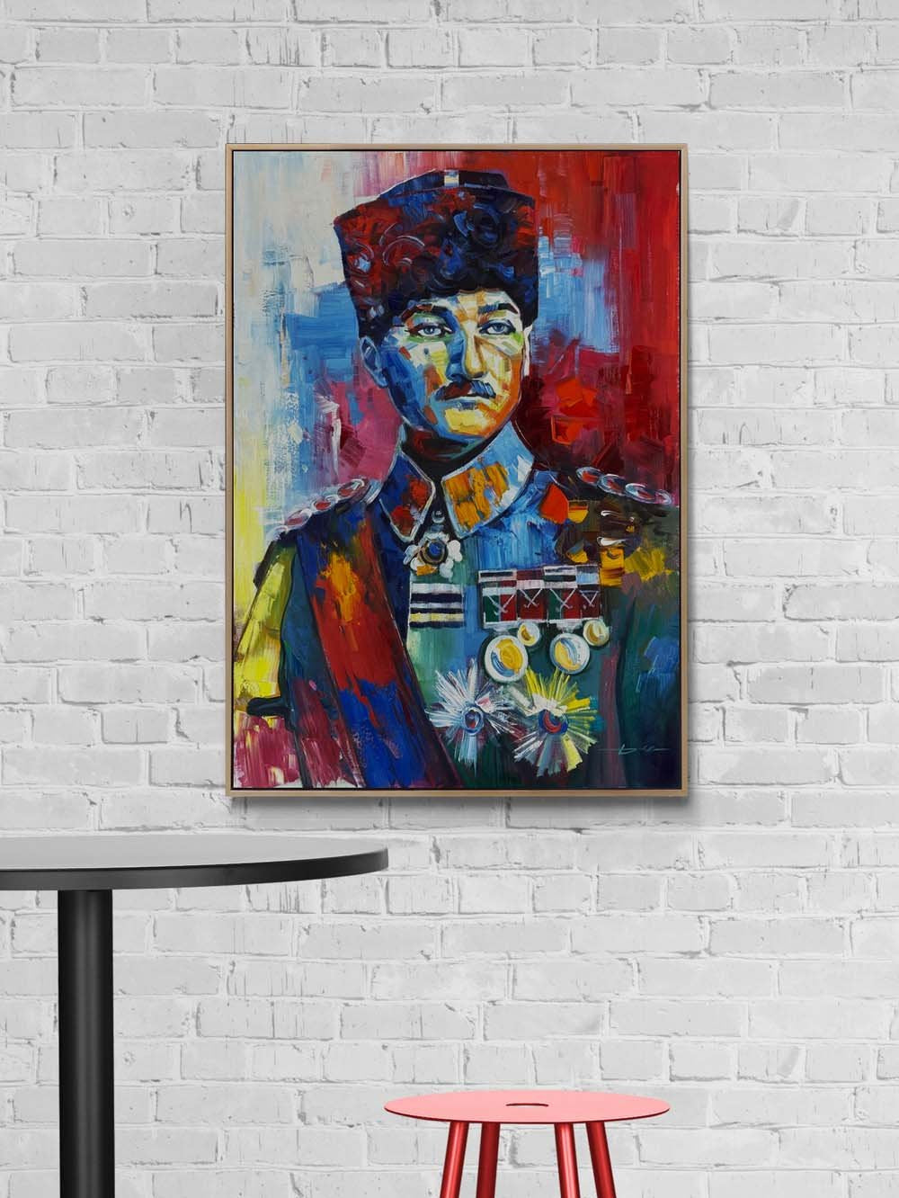 Bir Liderin Portresi Yağlı Boya Tablosu