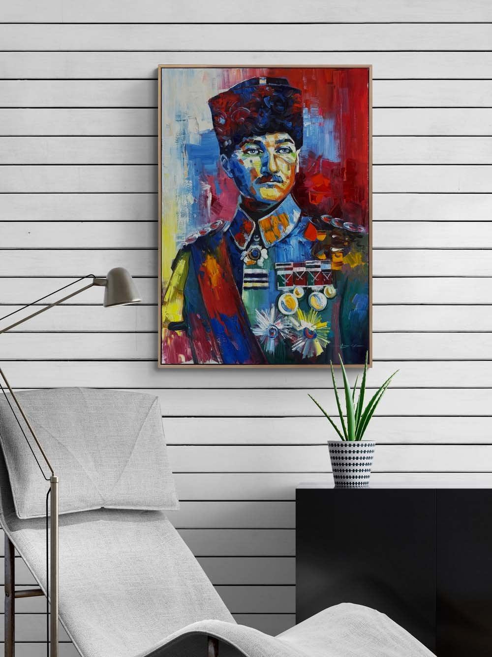 Bir Liderin Portresi Yağlı Boya Tablosu