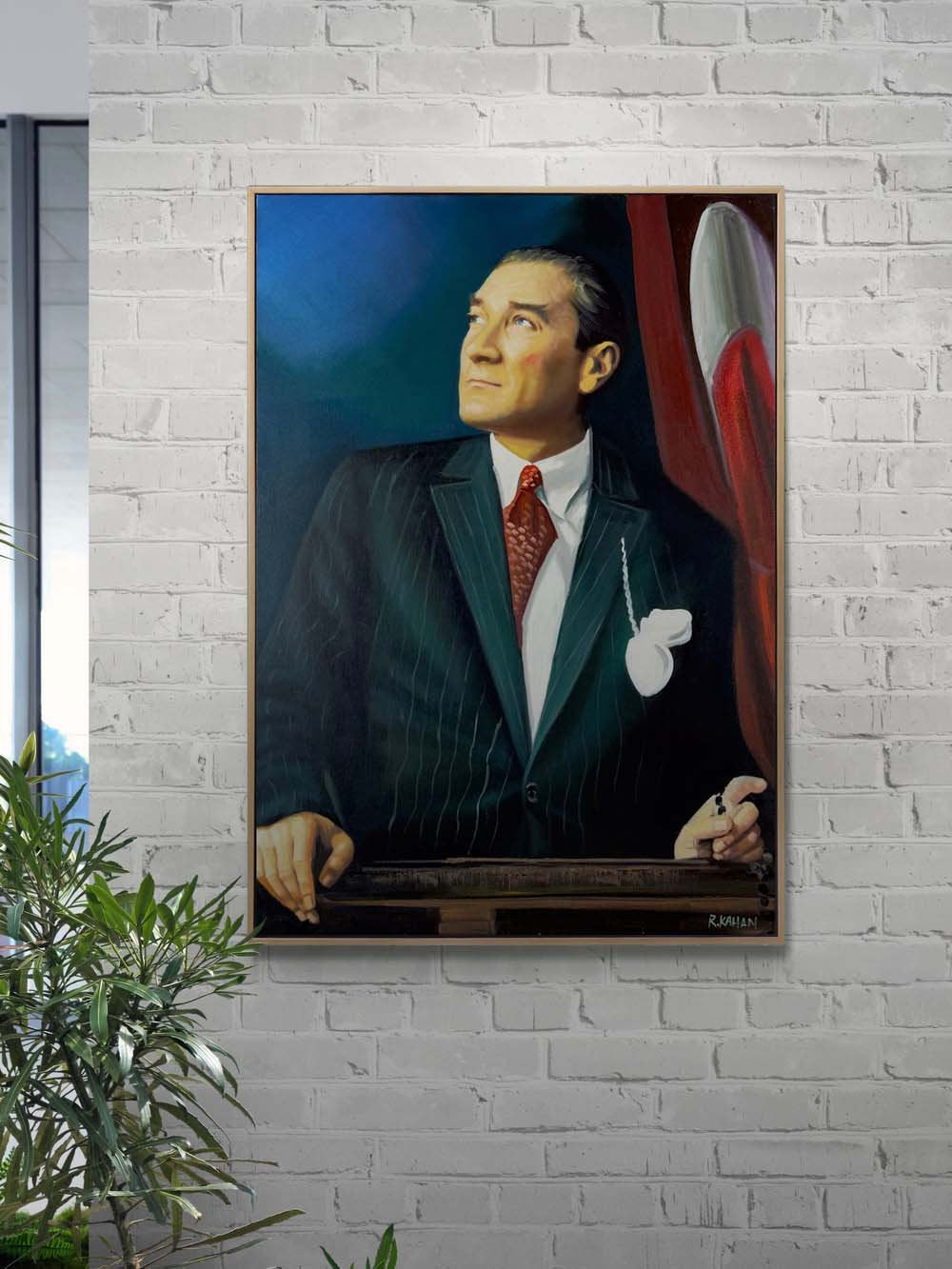 Atatürk'ün İzinde Yağlı Boya Tablosu