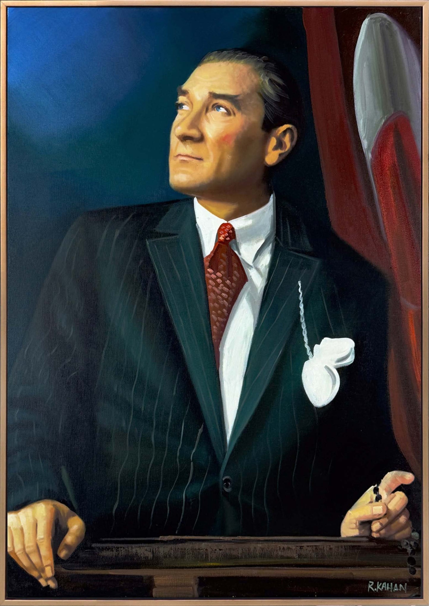 Atatürk'ün İzinde Yağlı Boya Tablosu