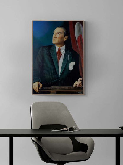Atatürk'ün İzinde Yağlı Boya Tablosu