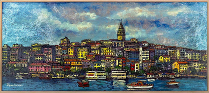 Galata’nın Renkleri Yağlı Boya Tablosu