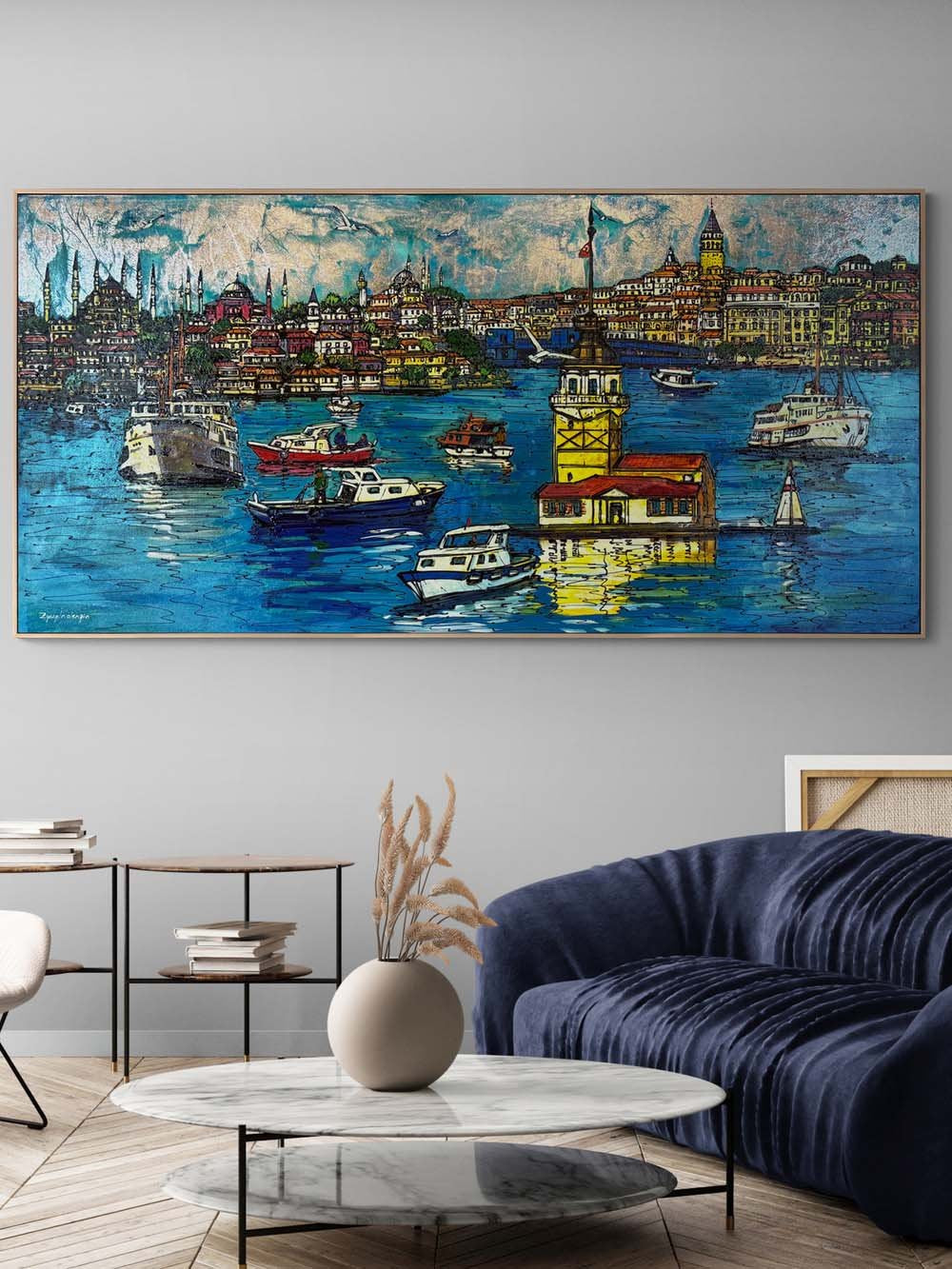 İstanbul’un Kalbi Yağlı Boya Tablosu