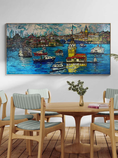 İstanbul’un Kalbi Yağlı Boya Tablosu