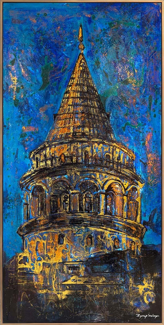 Galata’da Sabah Yağlı Boya Tablosu