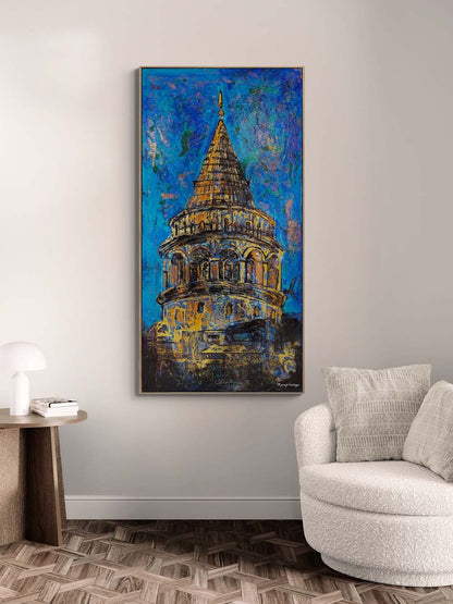 Galata’da Sabah Yağlı Boya Tablosu