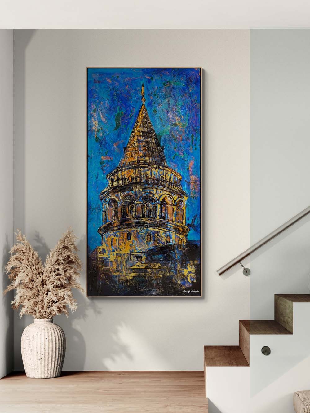 Galata’da Sabah Yağlı Boya Tablosu