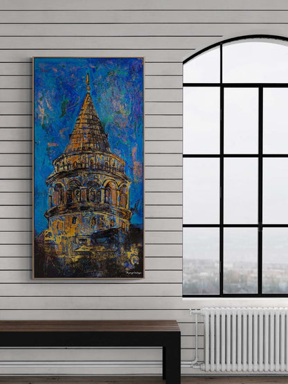 Galata’da Sabah Yağlı Boya Tablosu