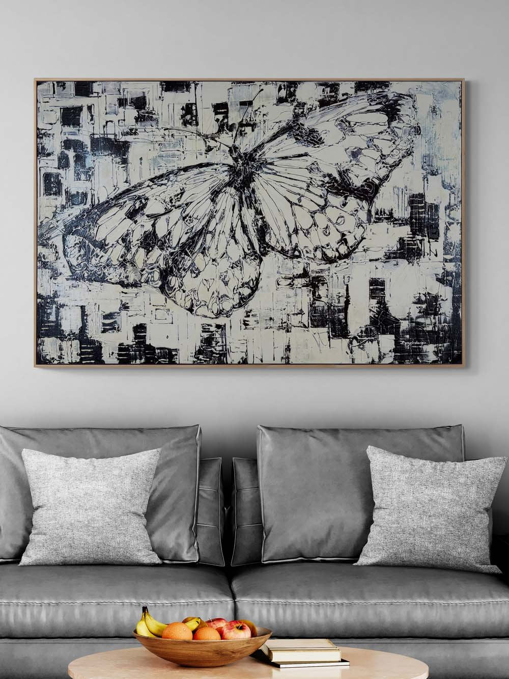 Beyaz Kelebeğin Rüyası Yağlı Boya Tablosu