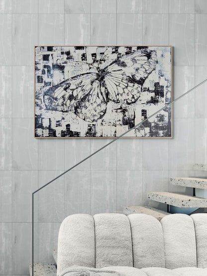 Beyaz Kelebeğin Rüyası Yağlı Boya Tablosu