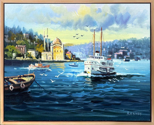 Ortaköy'de Gün Yağlı Boya Tablosu