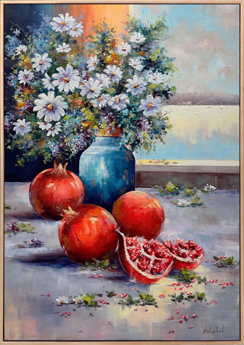 Natürmortta Zarafet Yağlı Boya Tablosu