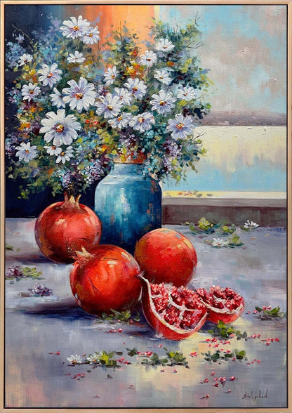 Natürmortta Zarafet Yağlı Boya Tablosu