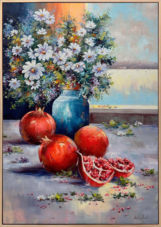 Natürmortta Zarafet Yağlı Boya Tablosu
