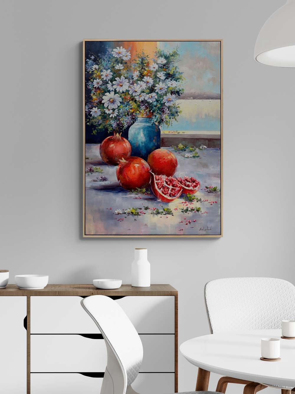 Natürmortta Zarafet Yağlı Boya Tablosu