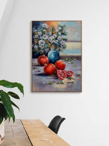 Natürmortta Zarafet Yağlı Boya Tablosu