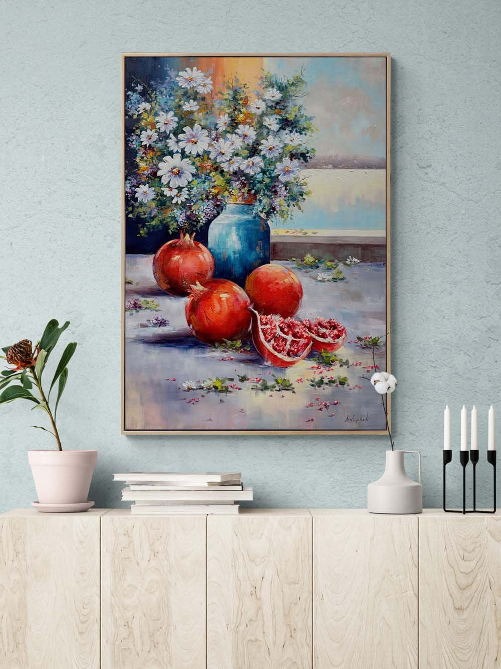 Natürmortta Zarafet Yağlı Boya Tablosu