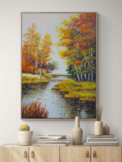 Altın Yaprakların Şarkısı Yağlı Boya Tablosu