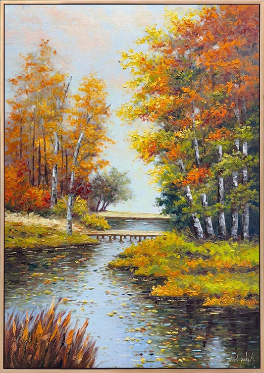 Altın Yaprakların Şarkısı Yağlı Boya Tablosu