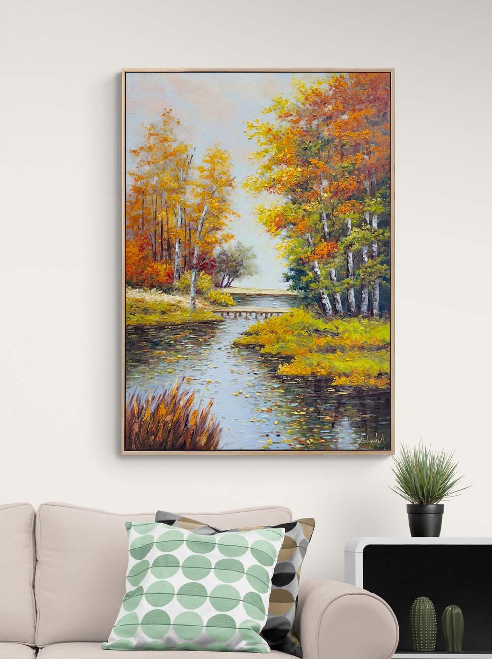 Altın Yaprakların Şarkısı Yağlı Boya Tablosu