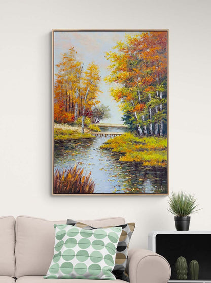 Altın Yaprakların Şarkısı Yağlı Boya Tablosu