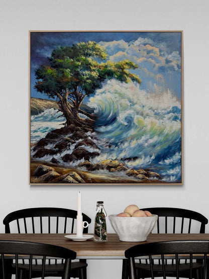 Dalga ve Direniş Yağlı Boya Tablosu