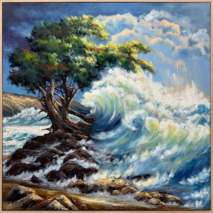 Dalga ve Direniş Yağlı Boya Tablosu