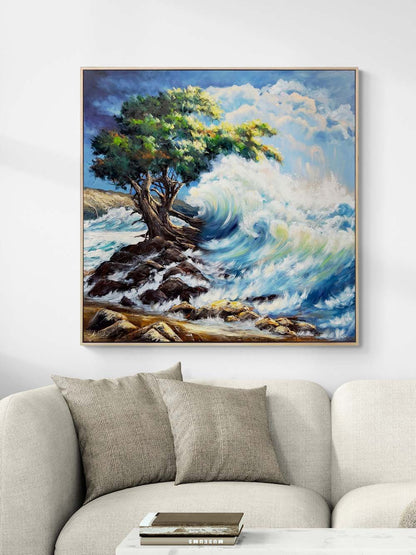 Dalga ve Direniş Yağlı Boya Tablosu