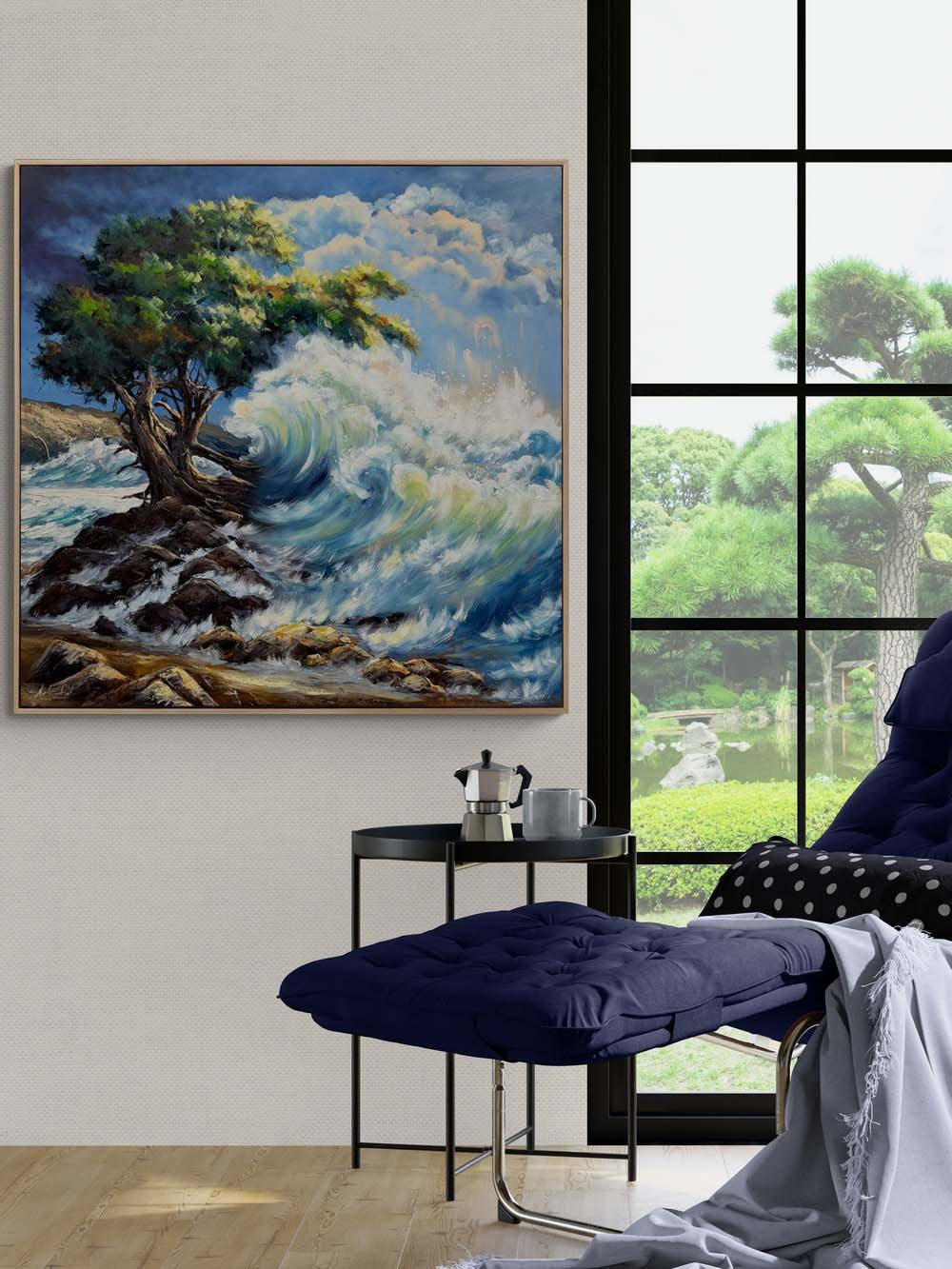 Dalga ve Direniş Yağlı Boya Tablosu