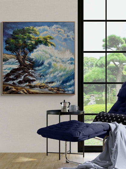 Dalga ve Direniş Yağlı Boya Tablosu