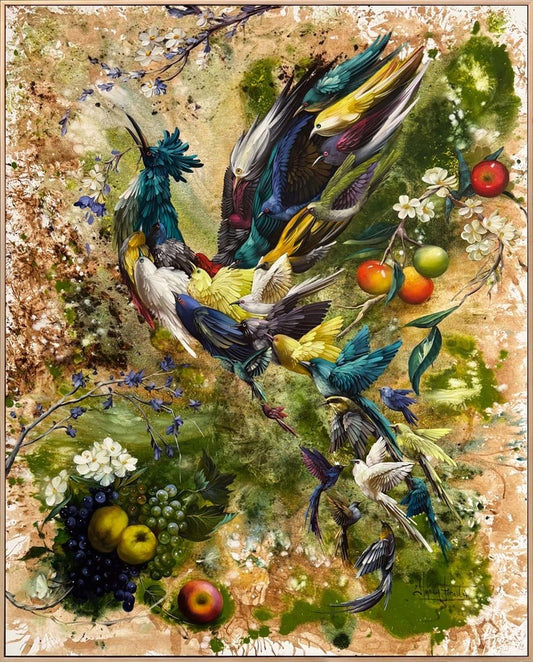 Cennet Bahçesinde Uyanış Yağlı Boya Tablosu