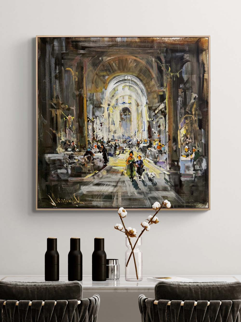 Taş Arasında Zaman Yağlı Boya Tablosu