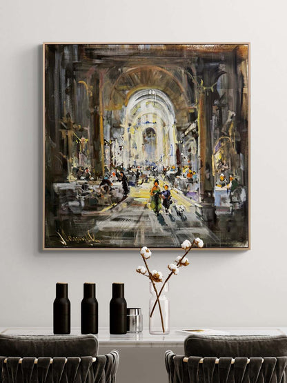 Taş Arasında Zaman Yağlı Boya Tablosu