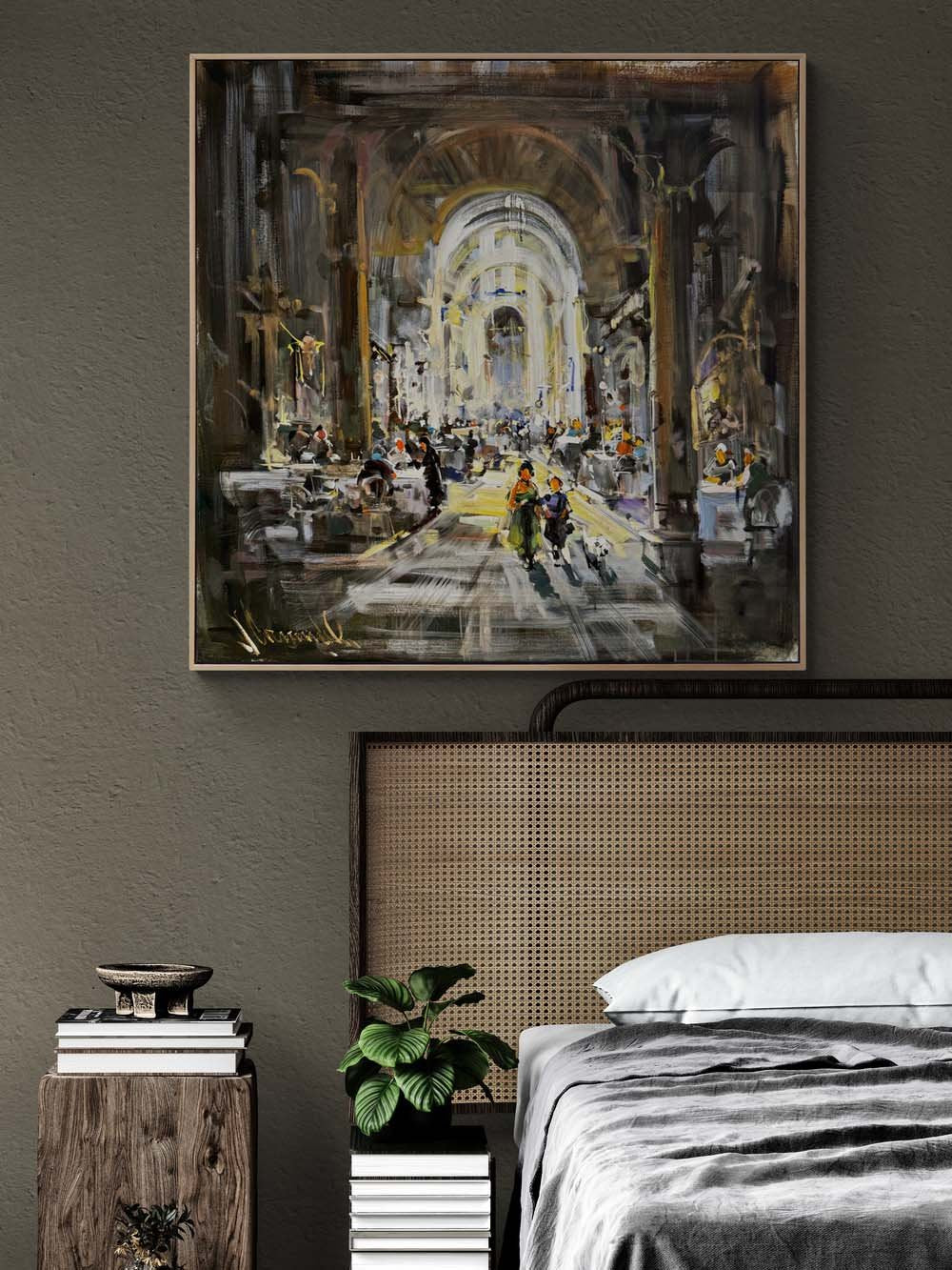 Taş Arasında Zaman Yağlı Boya Tablosu