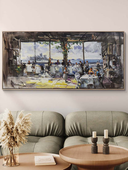 Boğaz’da Bir Akşamüstü Yağlı Boya Tablosu