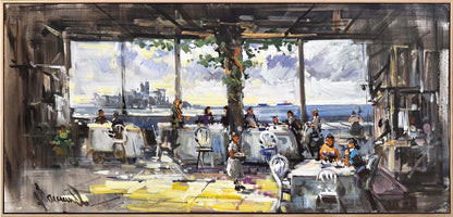 Boğaz’da Bir Akşamüstü Yağlı Boya Tablosu