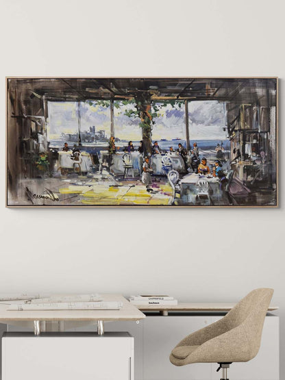 Boğaz’da Bir Akşamüstü Yağlı Boya Tablosu