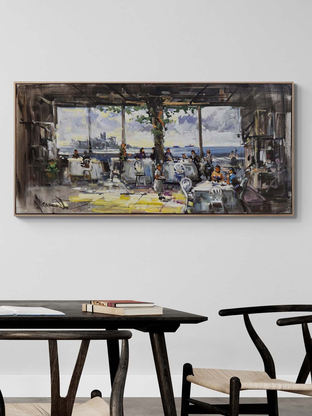 Boğaz’da Bir Akşamüstü Yağlı Boya Tablosu