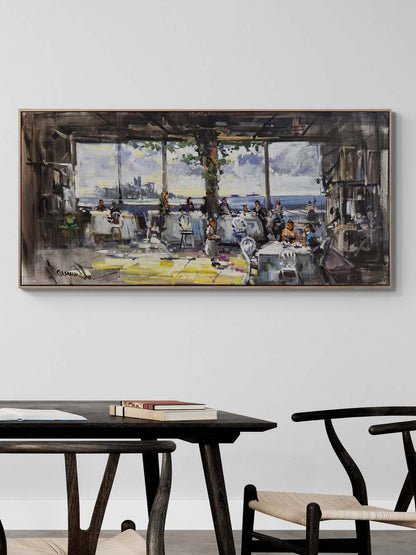 Boğaz’da Bir Akşamüstü Yağlı Boya Tablosu