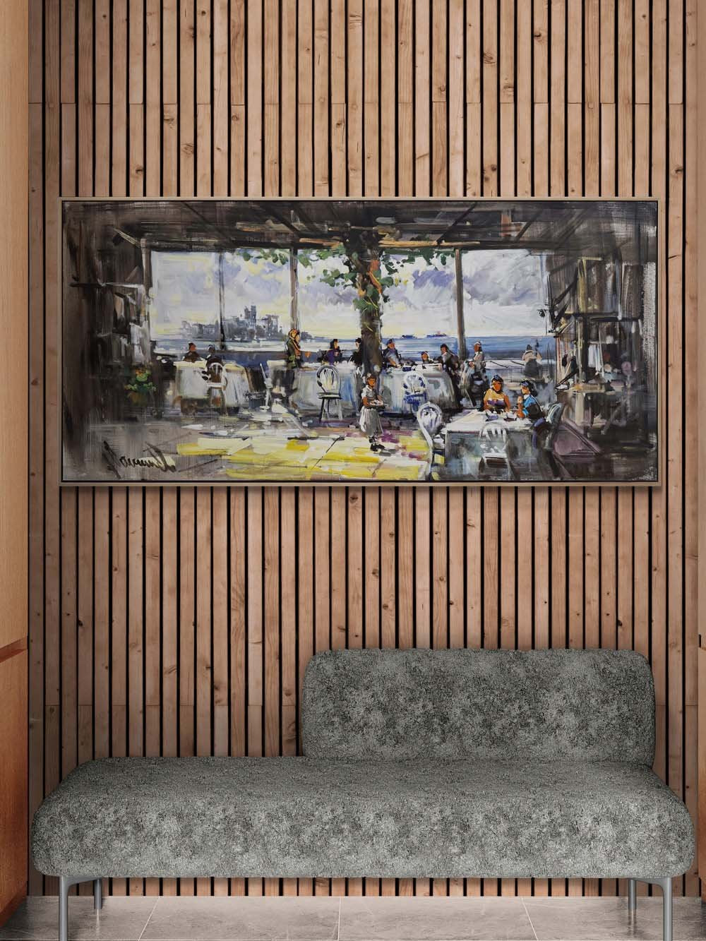 Boğaz’da Bir Akşamüstü Yağlı Boya Tablosu